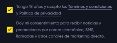 3. Acepta los términos y condiciones