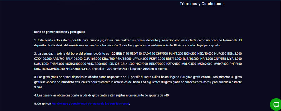 promoción 25 giros gratis en España