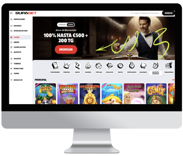 SupaBet en el ordenador