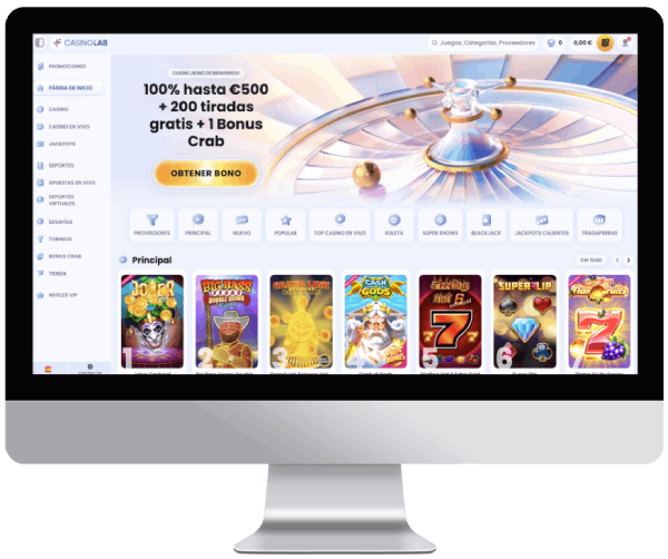 Interfaz de ordenador de CasinoLab