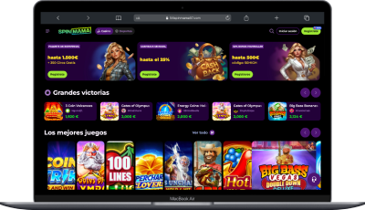 Interfaz de ordenador del Casino Spinmama