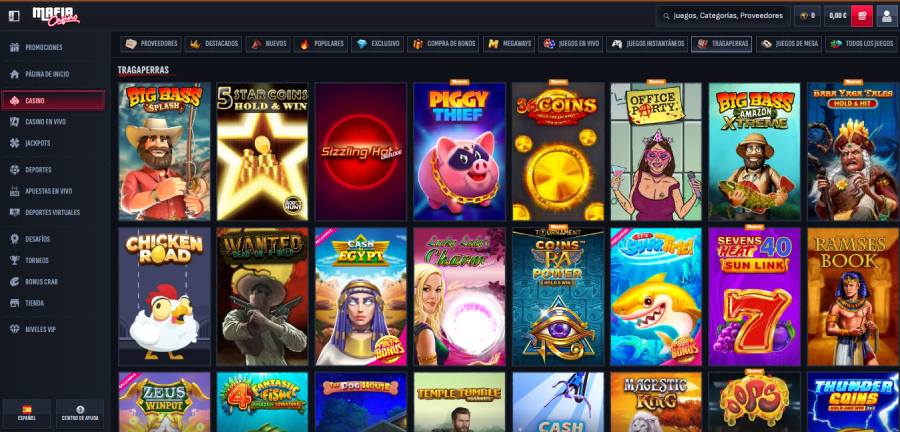 Tragamonedas en MafiaCasino