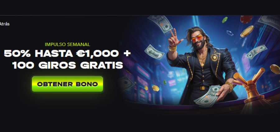 Captura de pantalla del bono de bienvenido en Mad Casino
