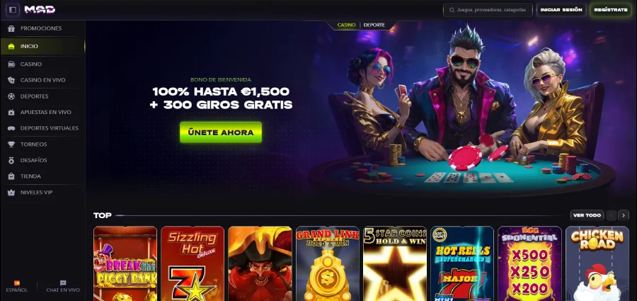 El nueveo casino sin licencia Mad Casino