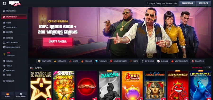 El nueveo casino sin licencia Mafia Casino