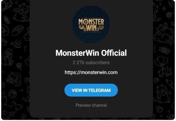 Monsterwin en telegram