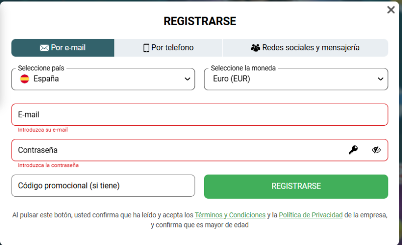 Depositar con Visa paso2