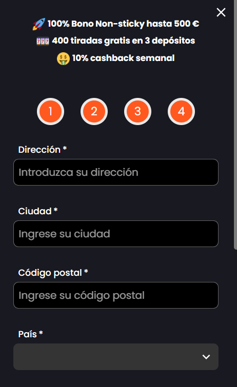 paso 5 registrarse en betiro